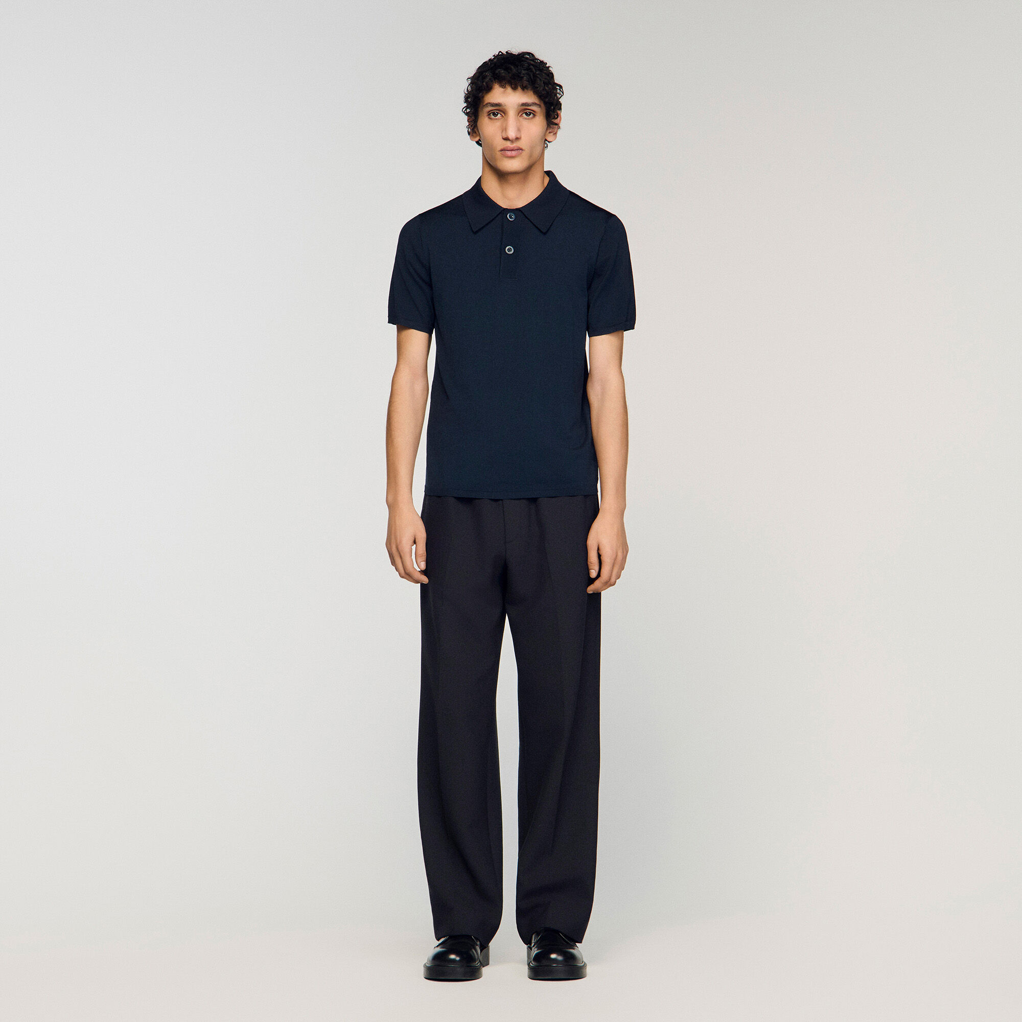 Tricot poloshirt met korte mouwen