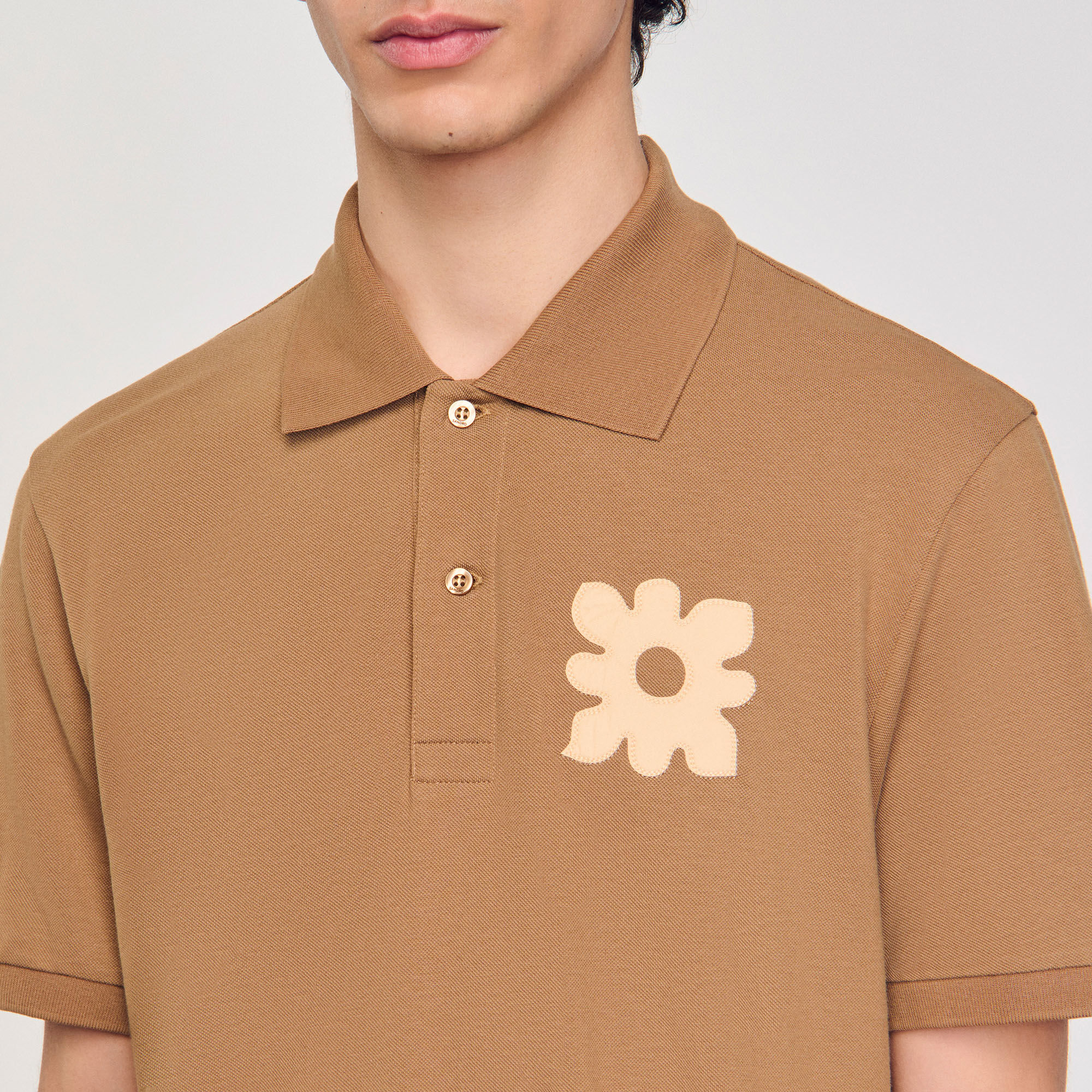Poloshirt met bloemmotief