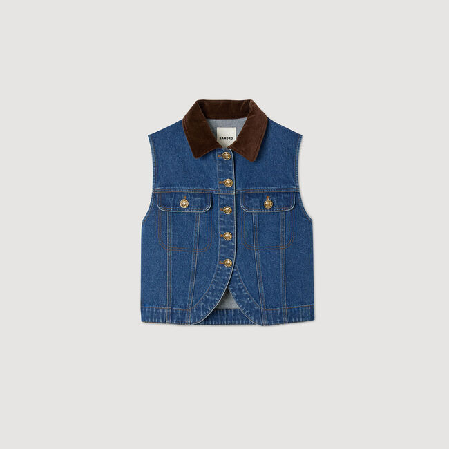 Mouwloos denim jack
