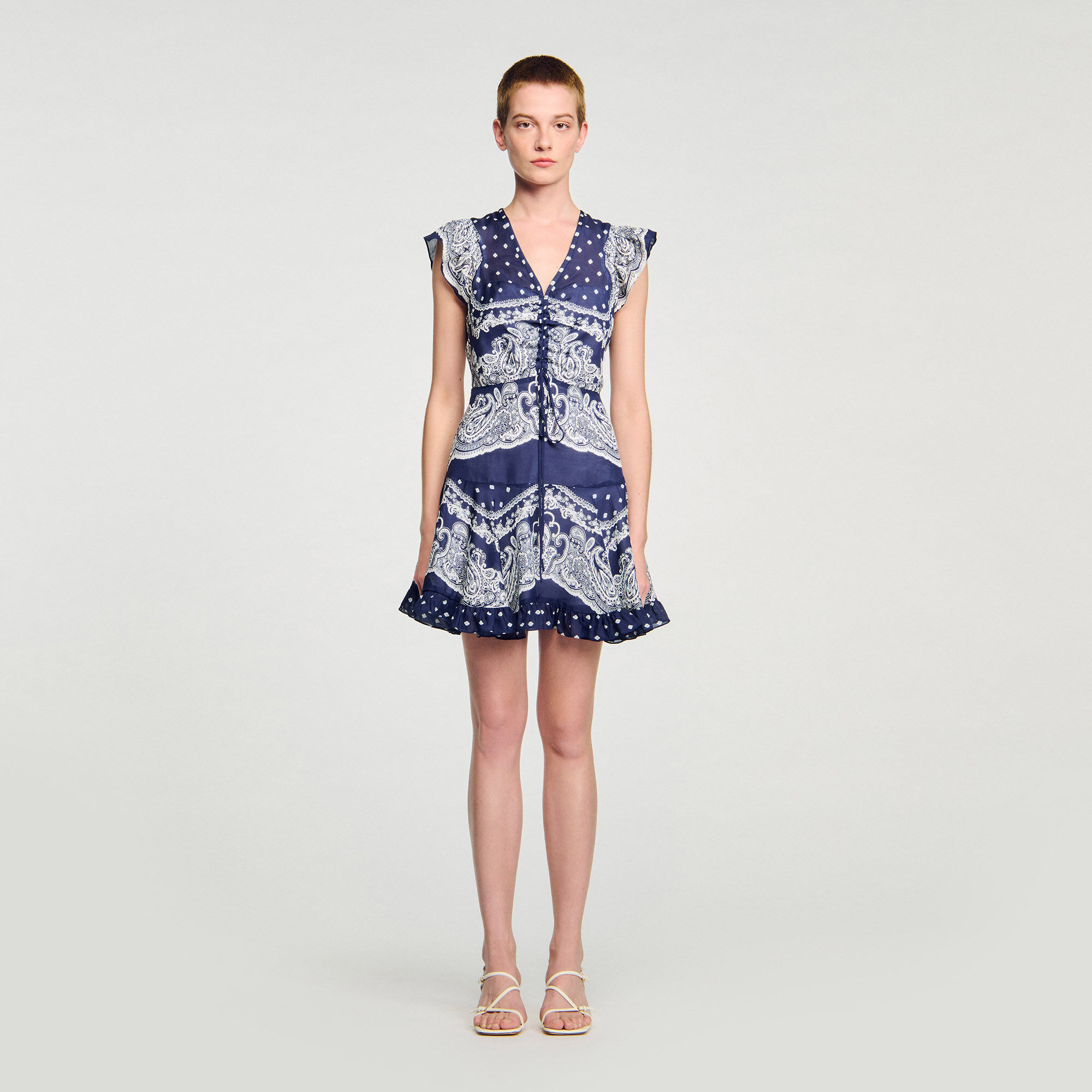 Korte jurk bandana print