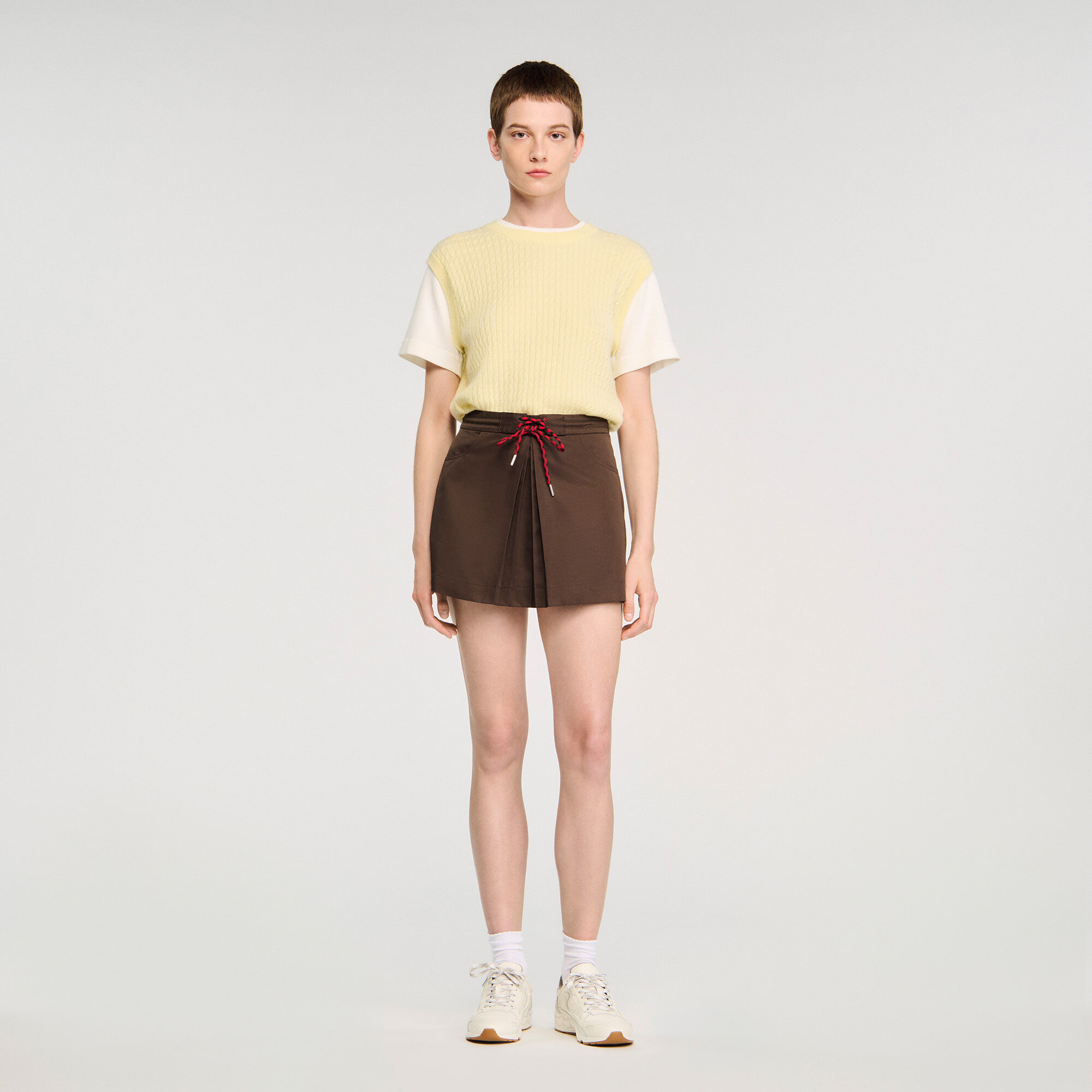 Skort met plooi