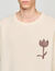 Trui wol met bloemdetail