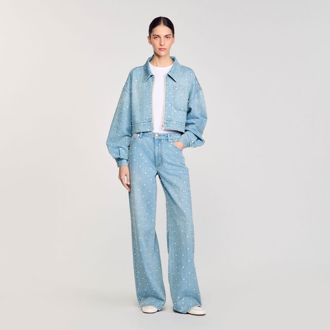Jeans stras en parels