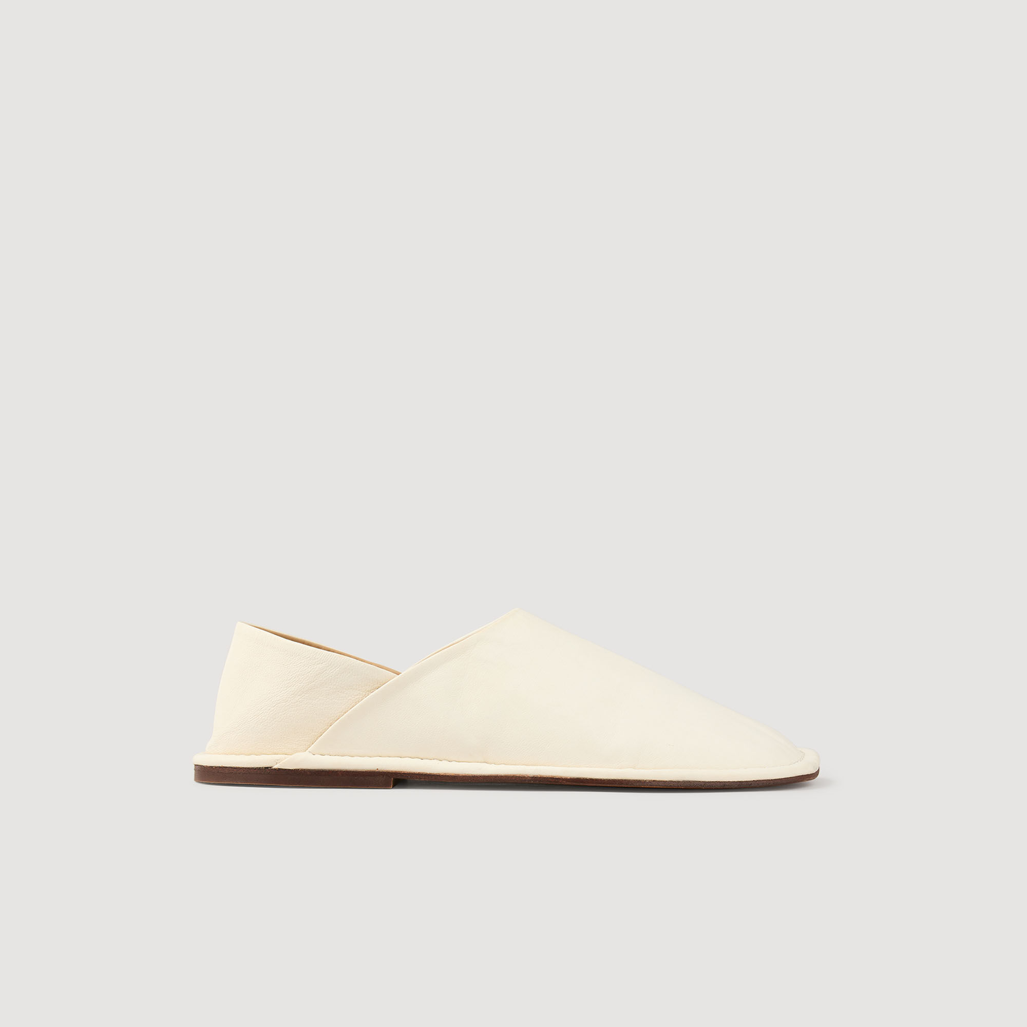 Pantoffels generfd leer