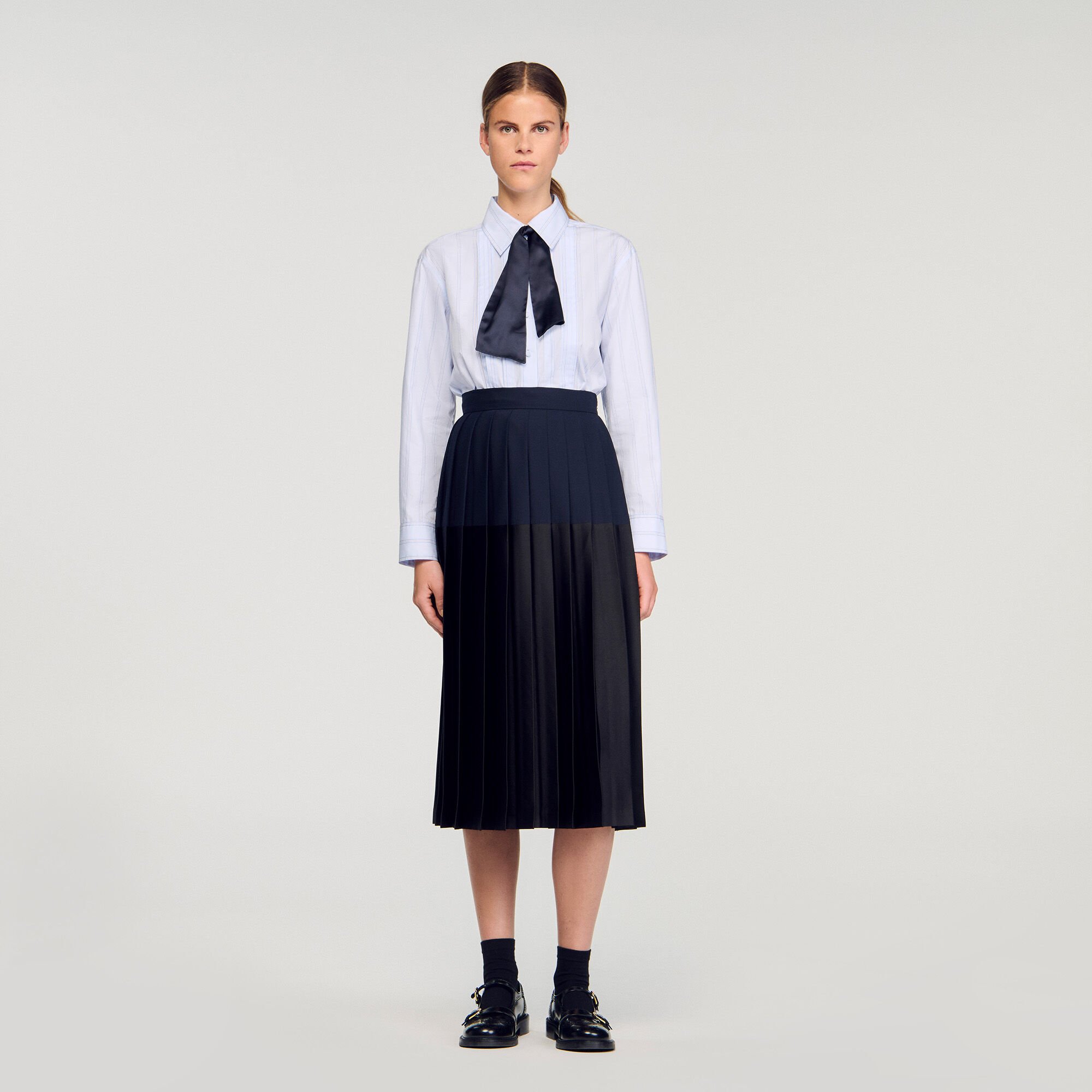 Lange geplooide rok