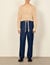 Wijde pantalon van chambray katoen