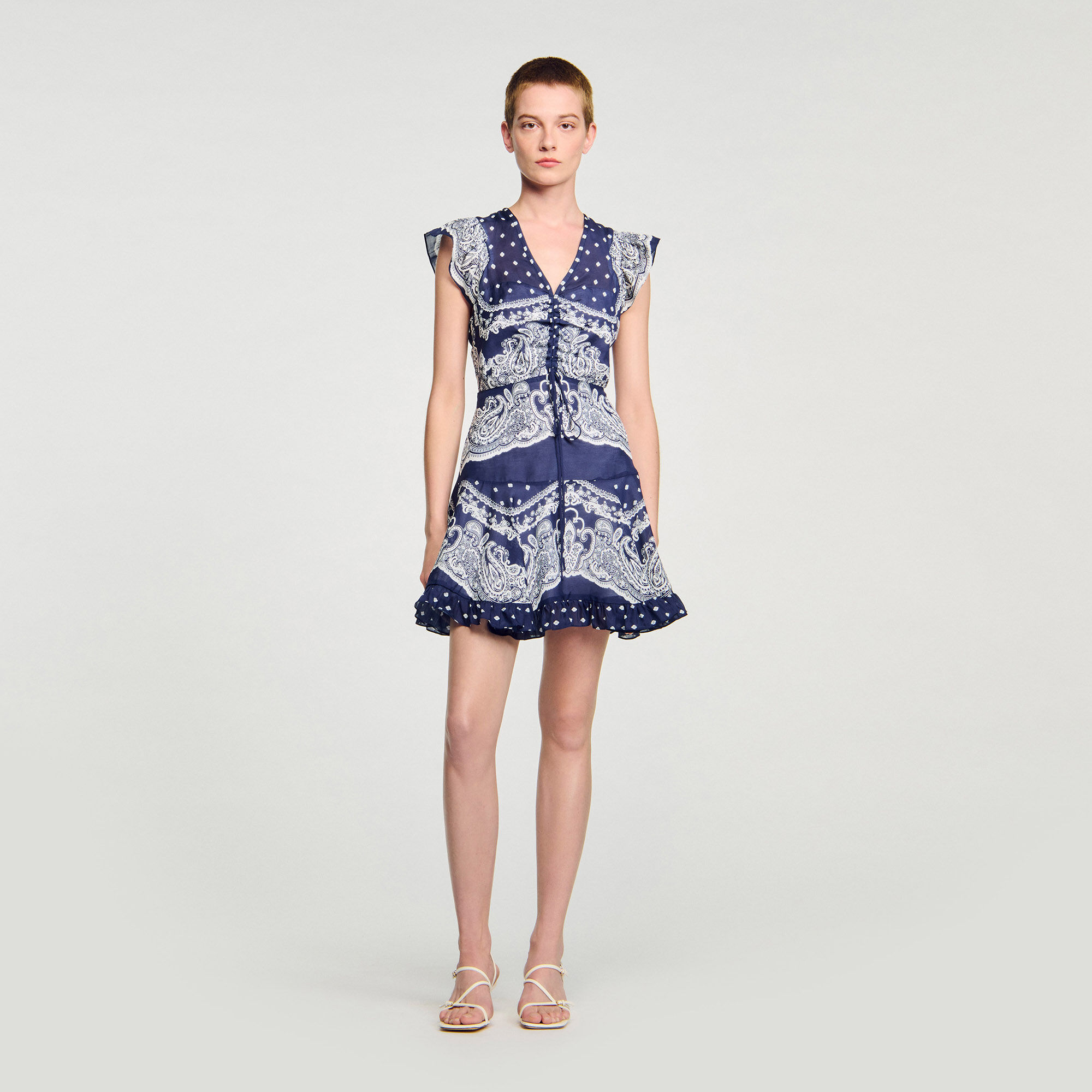 Korte jurk bandana print