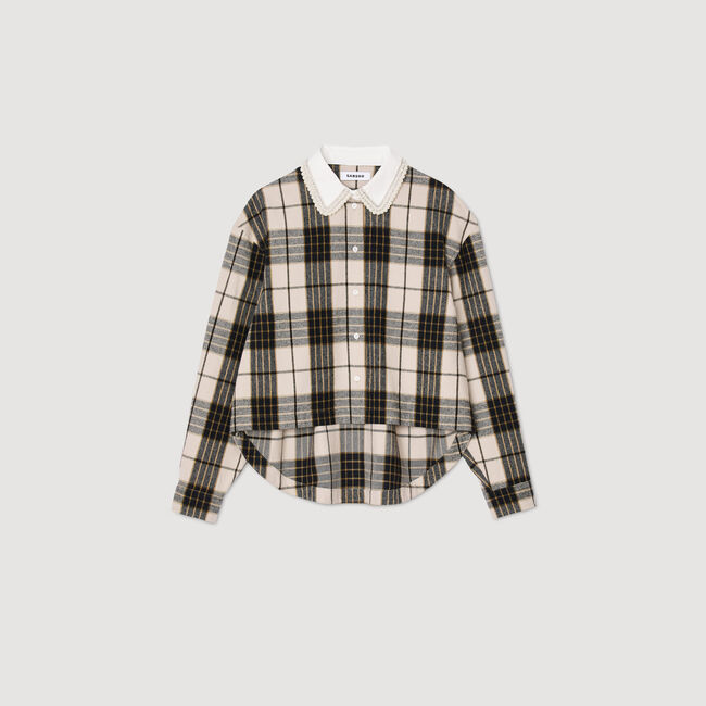 Overhemdblouse geruit flanel