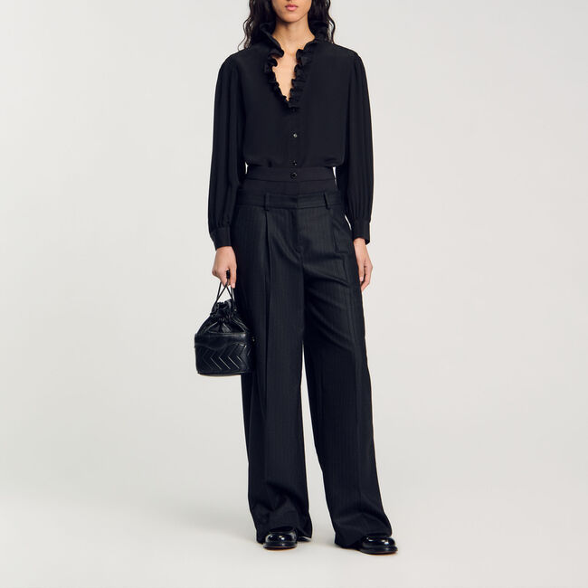 Soepele overhemdblouse zijde - Vrouw | Sandro