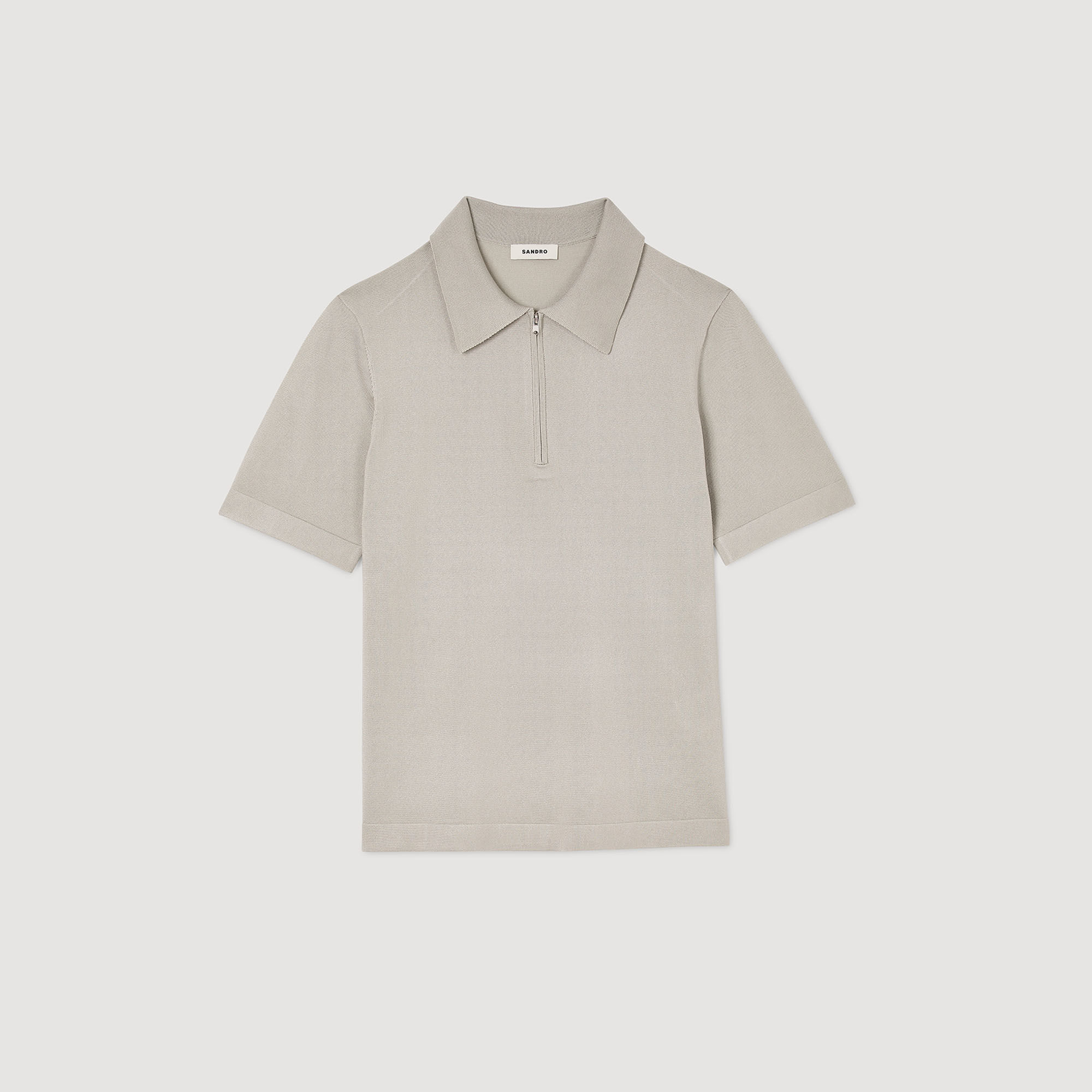 Gebreide polo met ritskraag