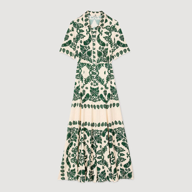Lange jurk met bloemenprint