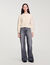 Cardigan vest kort gebreid donzig