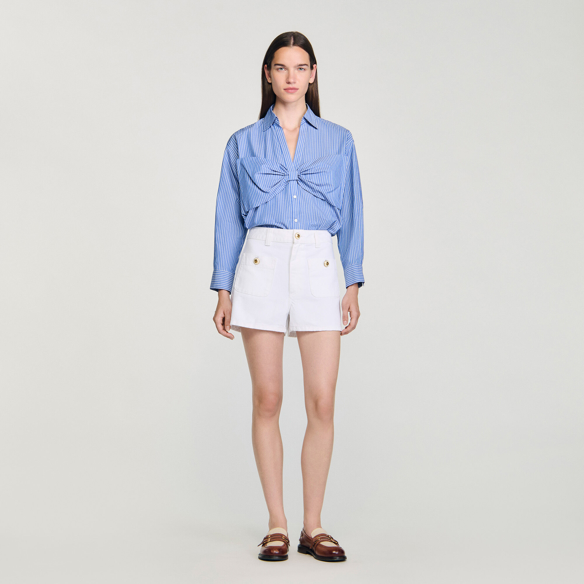 Oversized blouse met strik