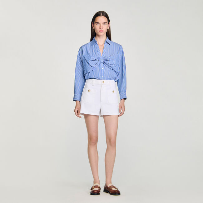 Oversized blouse met strik