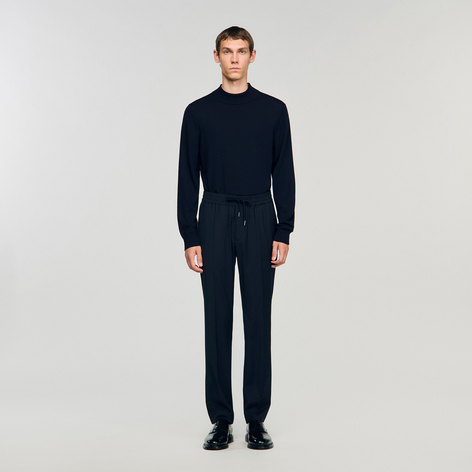 Rechte pantalon met elastiek