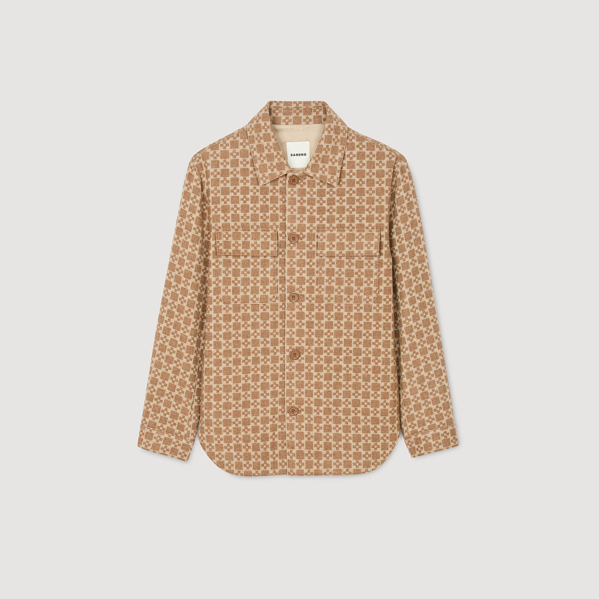 Overshirt jacquard Square Cross