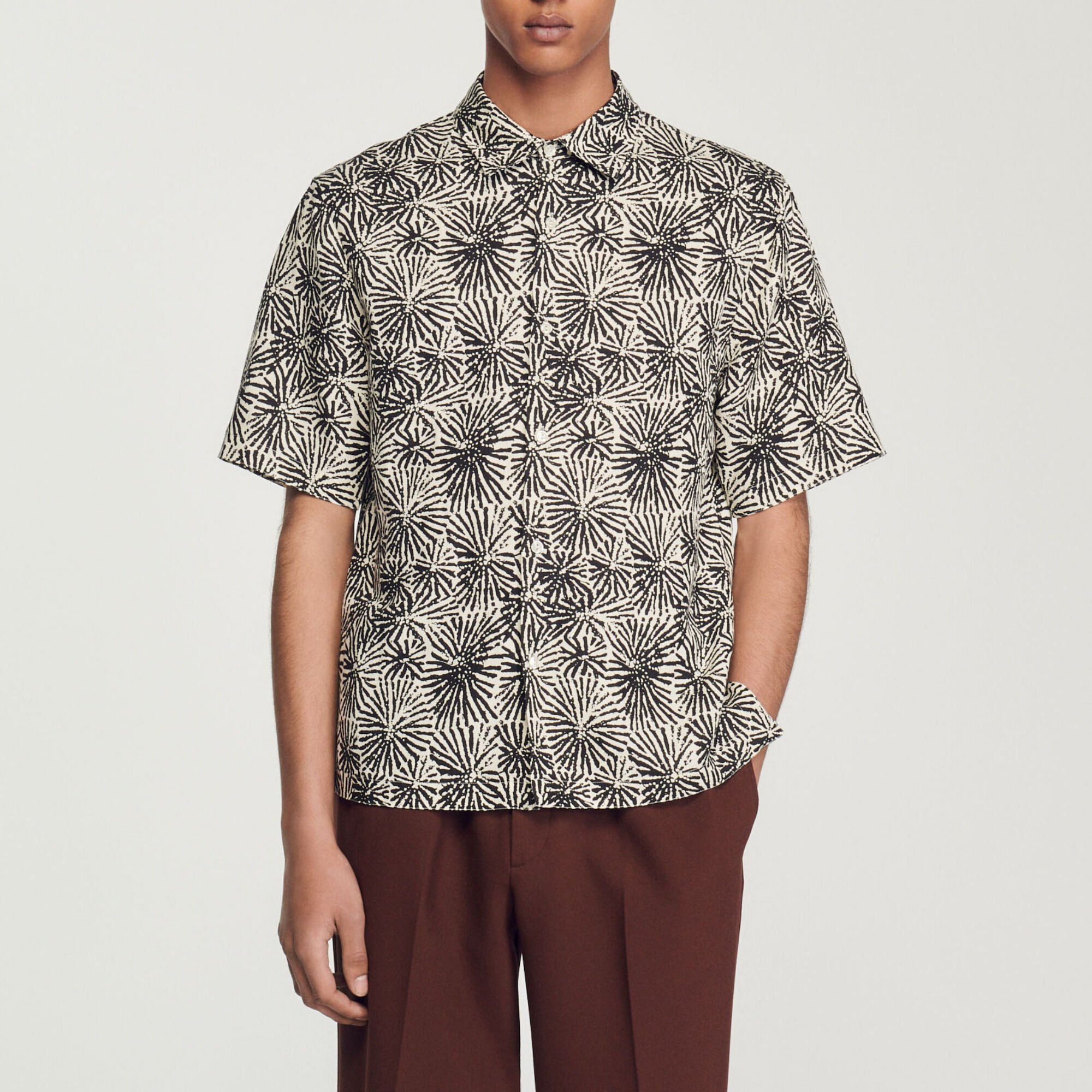Oversized overhemd met print