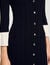 Lange jurk tweekleurig tricot