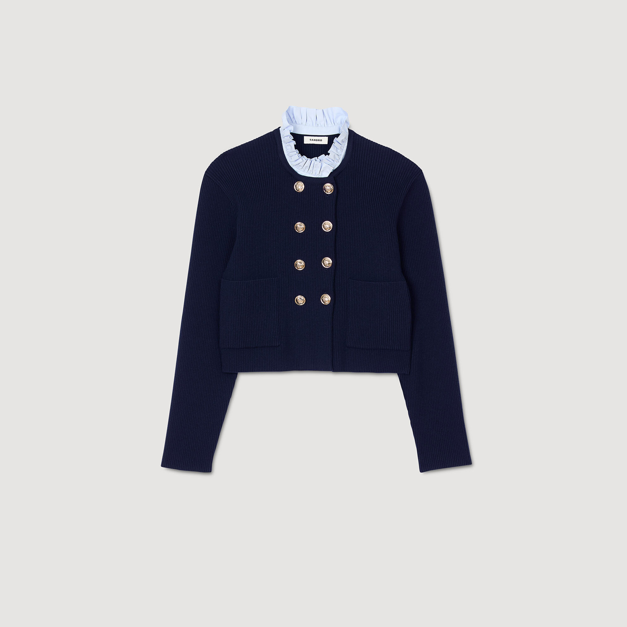 Cardigan afneembare wijde kraag