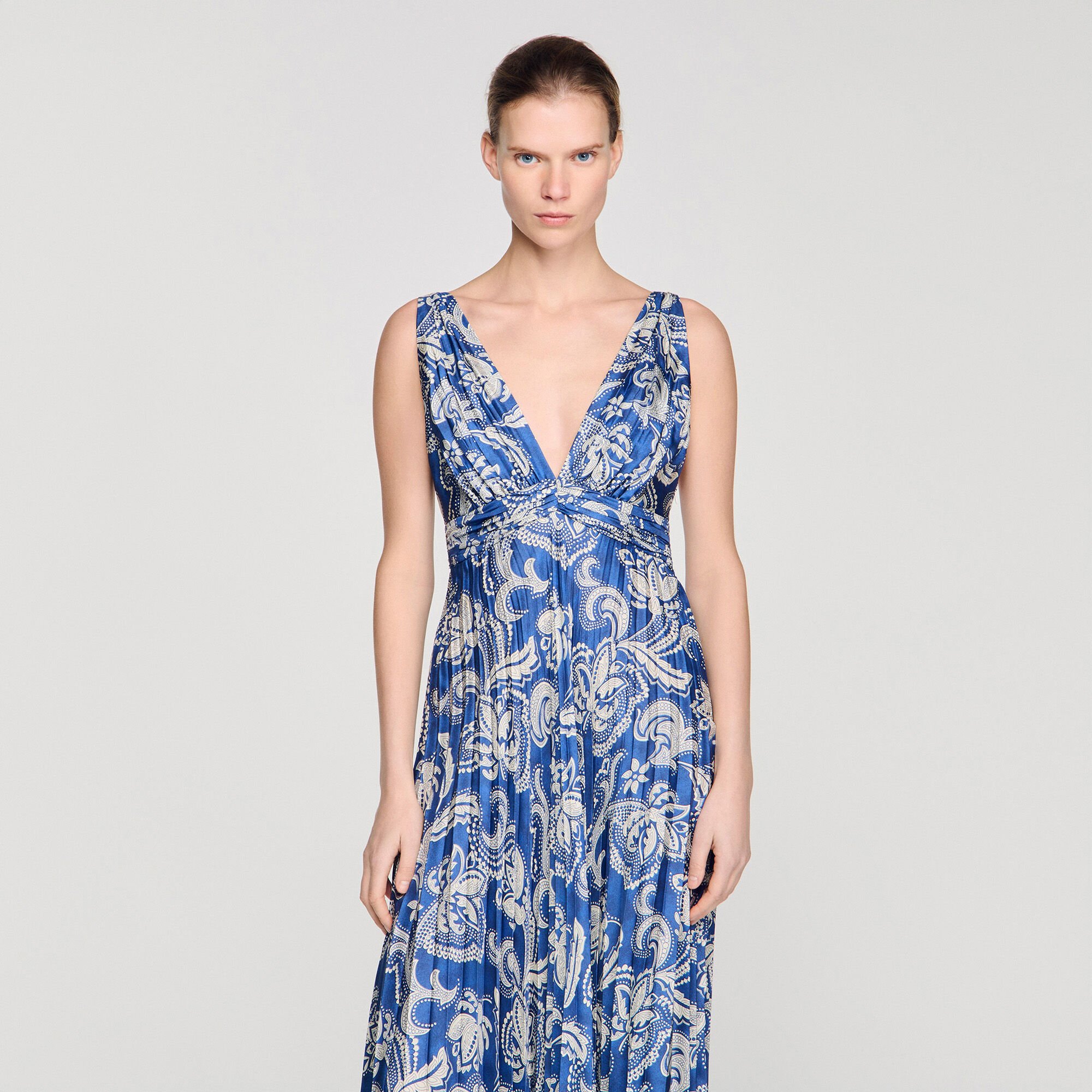 Lange jurk bloemenprint