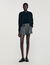 Geplooide short met ceintuur