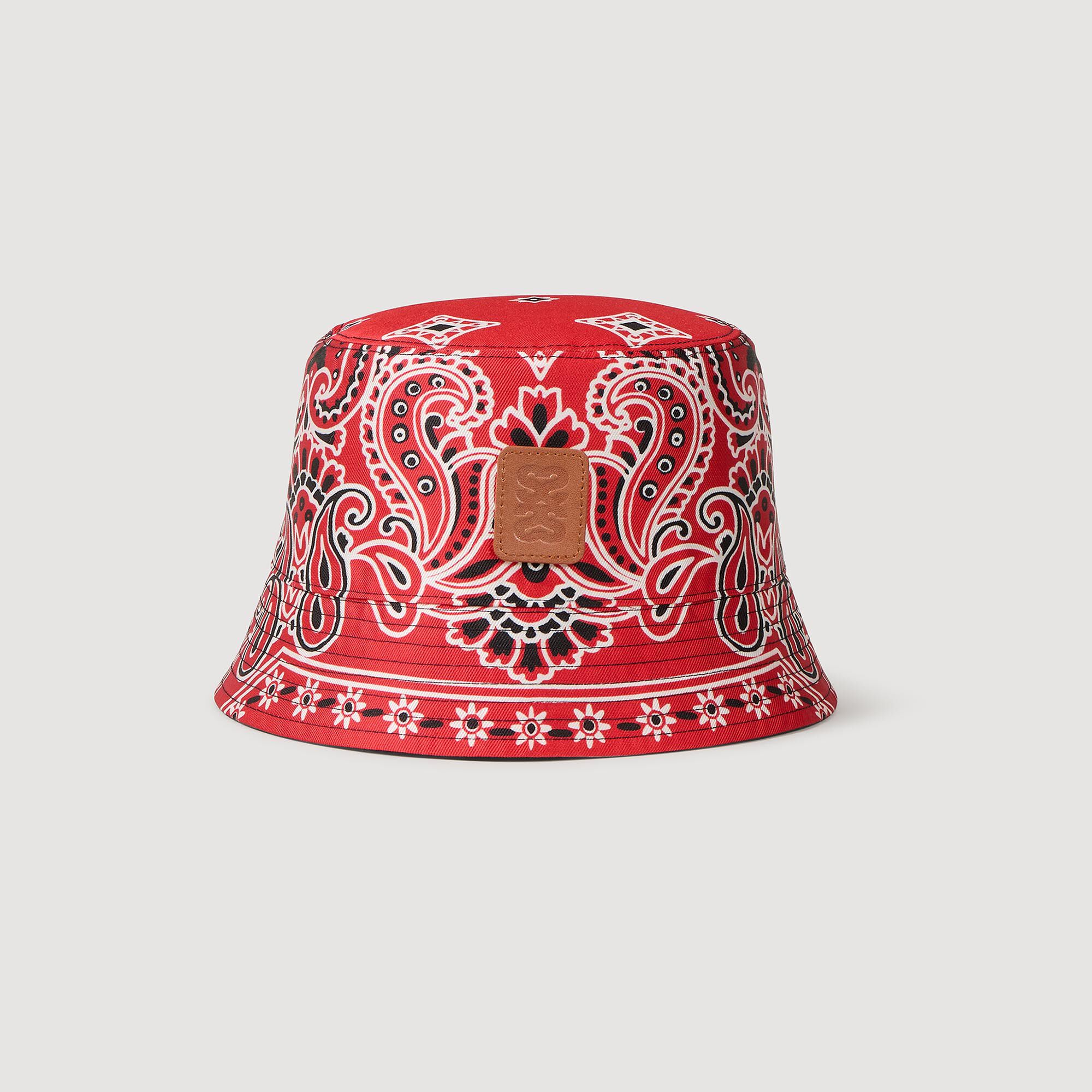 Bucket hat bandana print