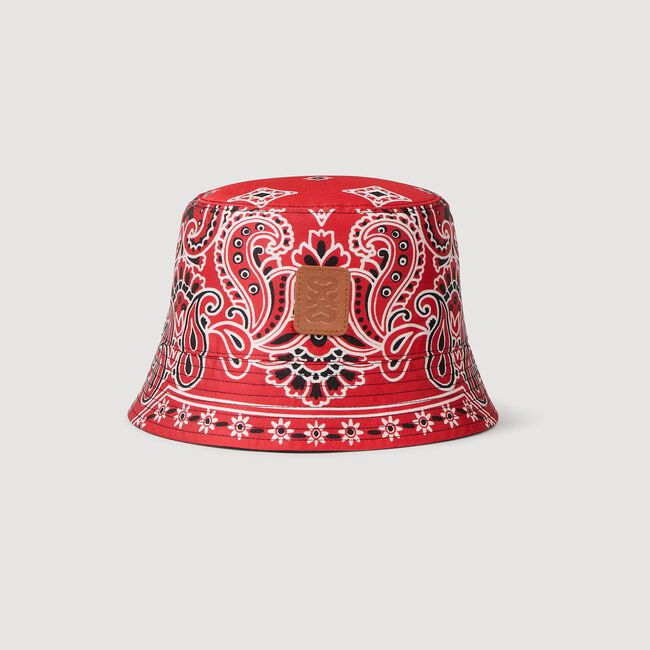 Bucket hat bandana print