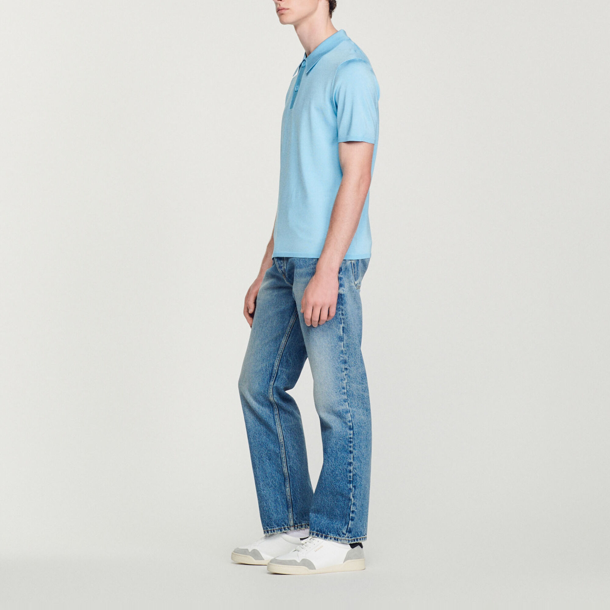 Tricot poloshirt met korte mouwen