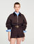 Kort sweatshirt bi-materiaal