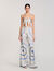 Pantalon wijd Spirales print