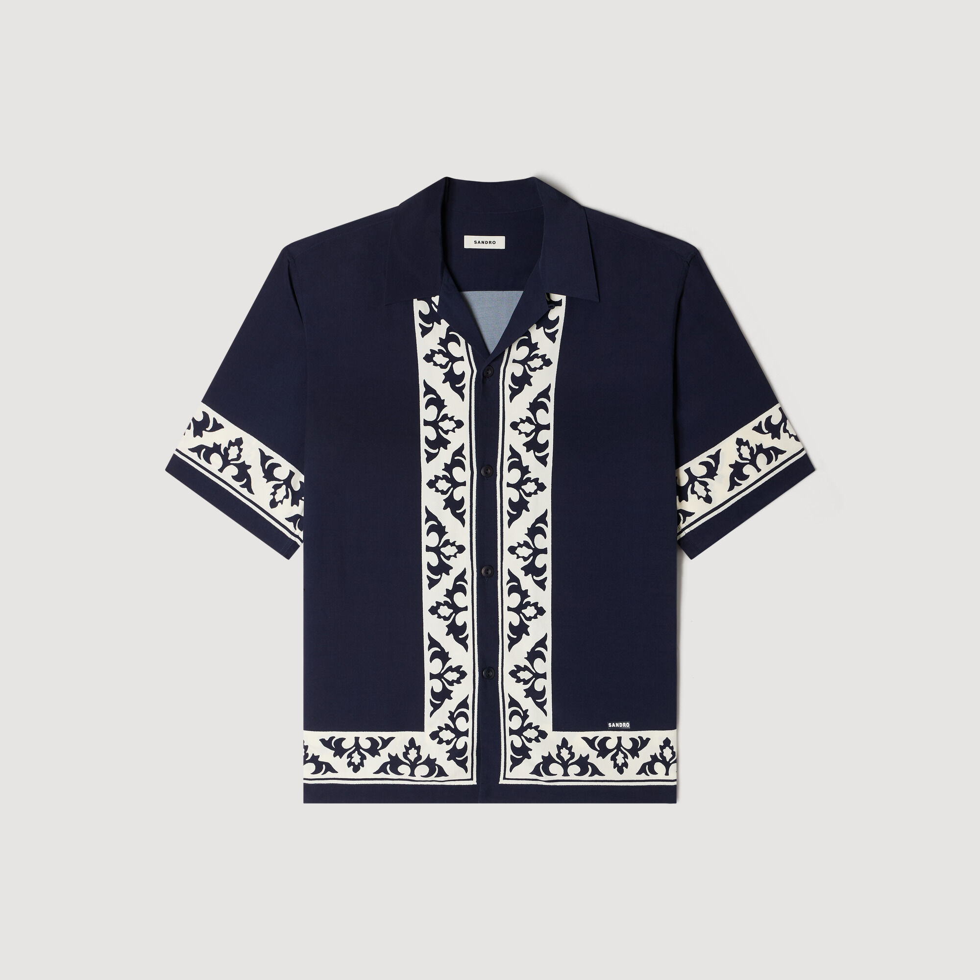 Soepel overhemd met contrastprint