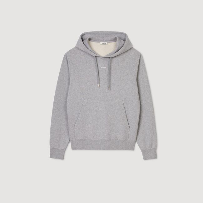 Geborduurde hoodie Heren van biokatoen