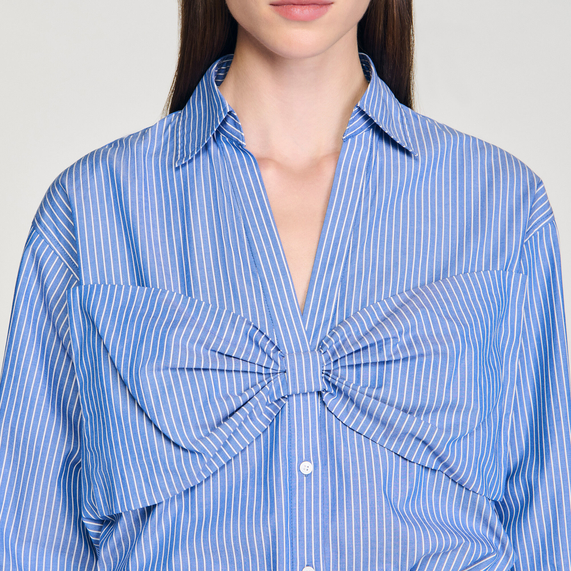 Oversized blouse met strik