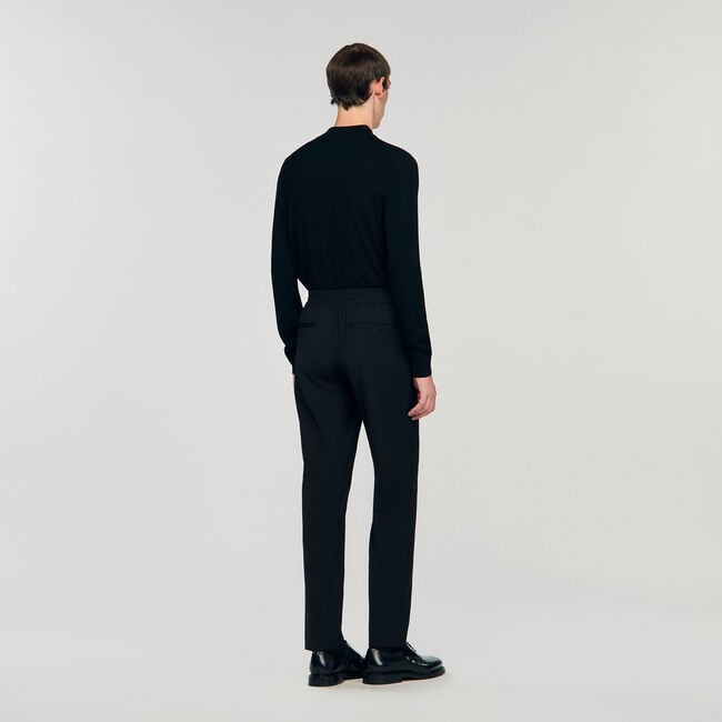 Rechte pantalon met elastiek