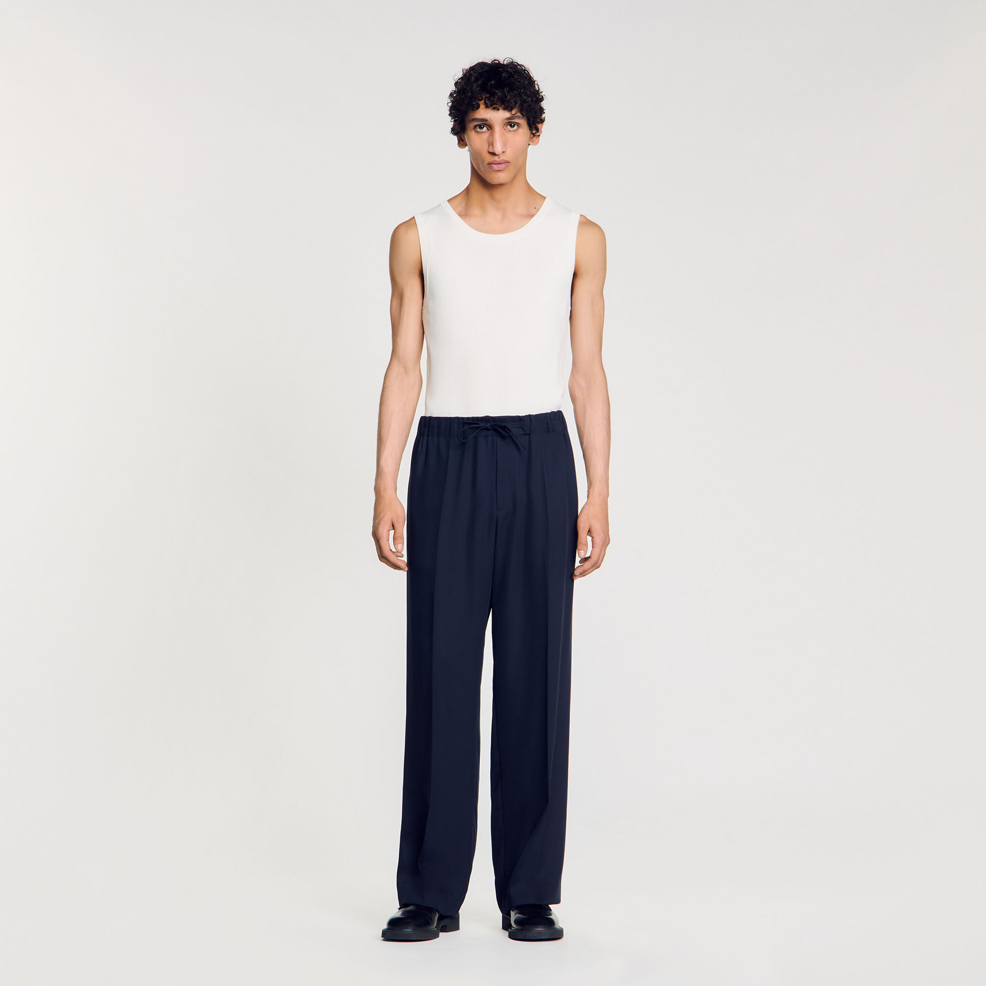 Pantalon wijdvallend elastisch