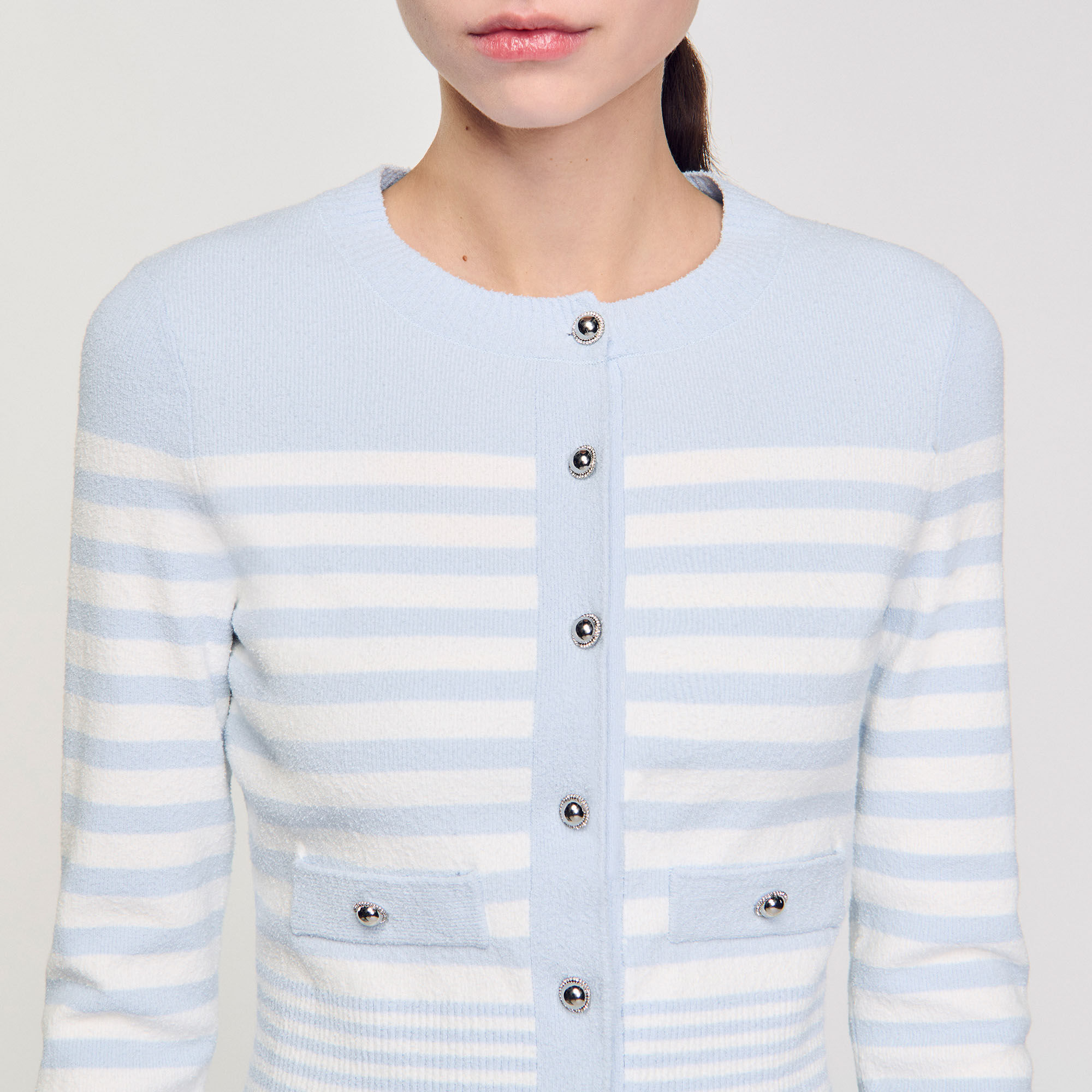Cardigan gestreept