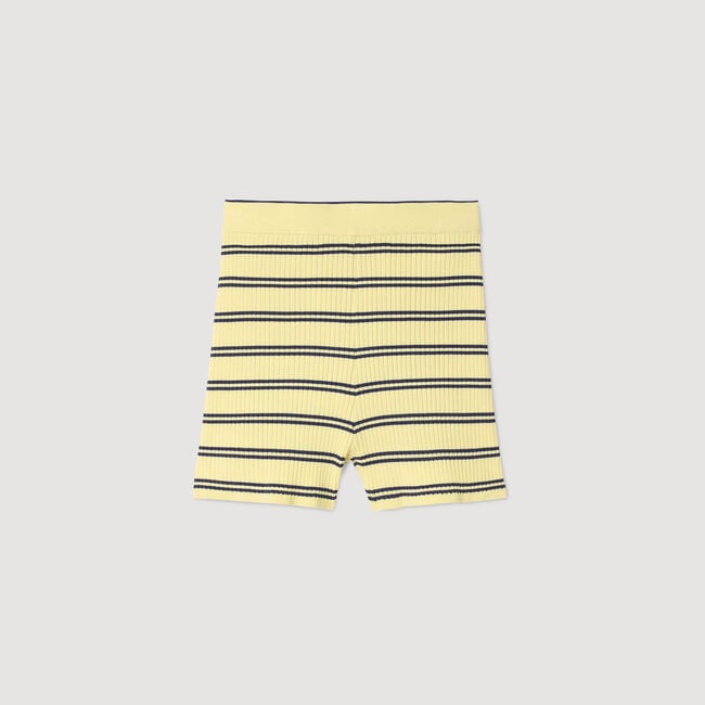 Gestreepte gebreide short