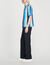 Soepelvallende strepenblouse, korte mouw