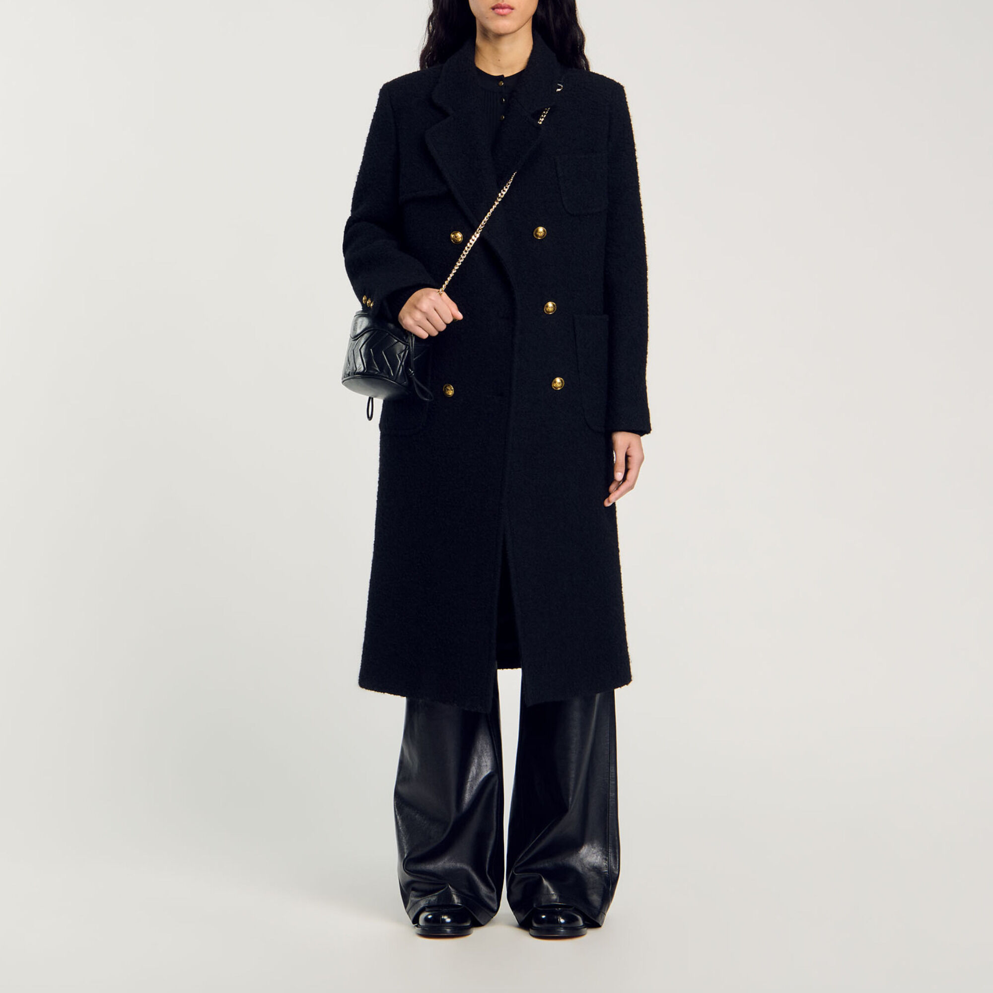 Lange mantel double-breasted