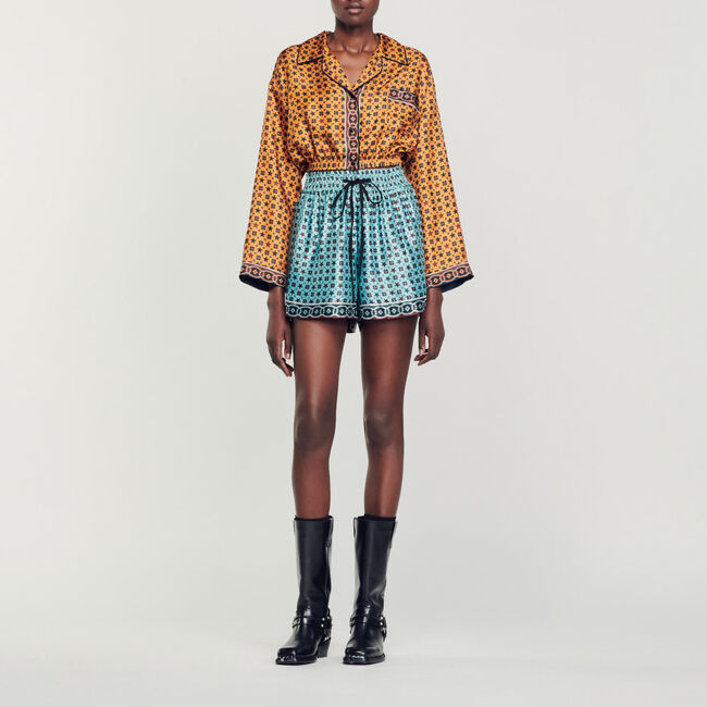 Korte blouse met print