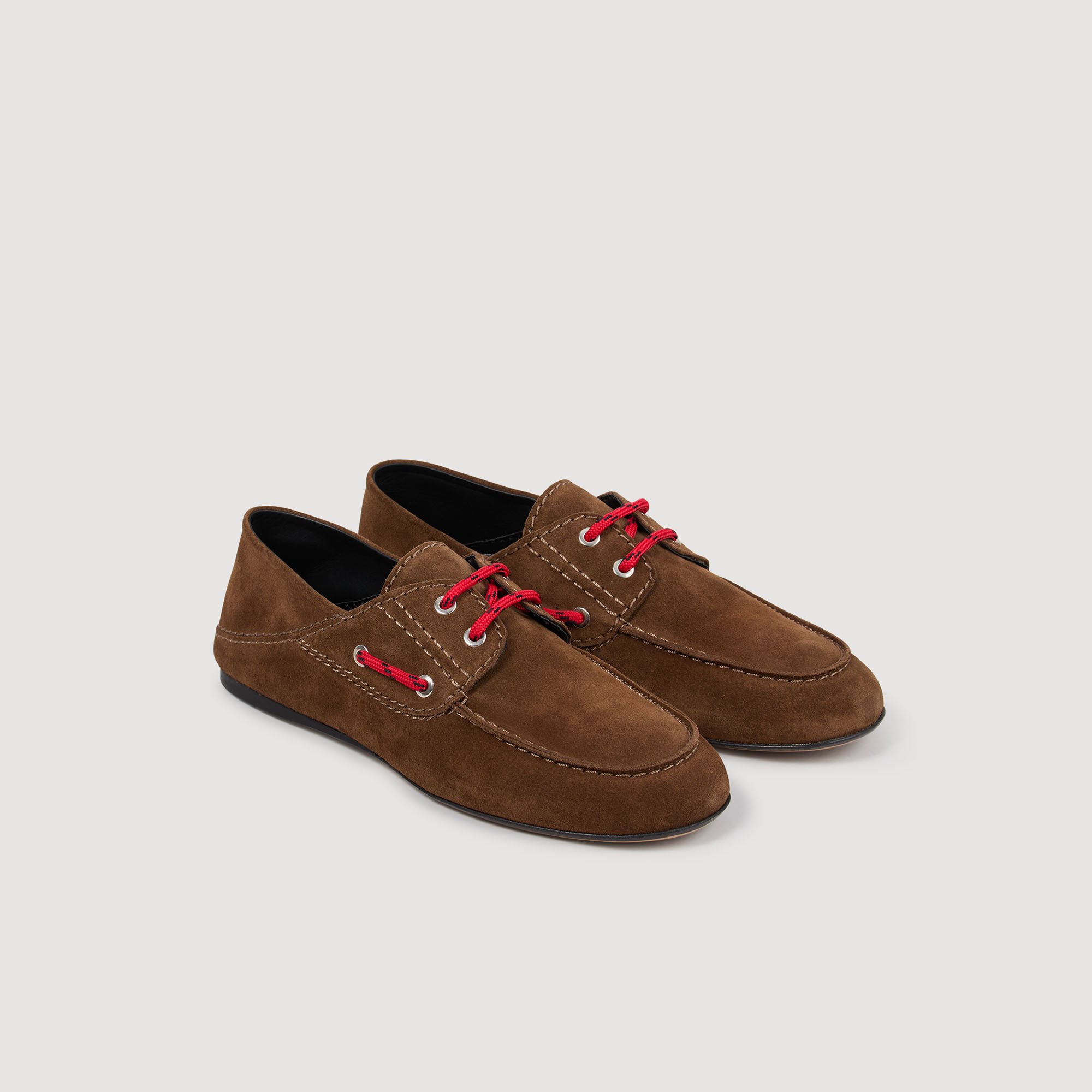 Bootschoenen suède met veters