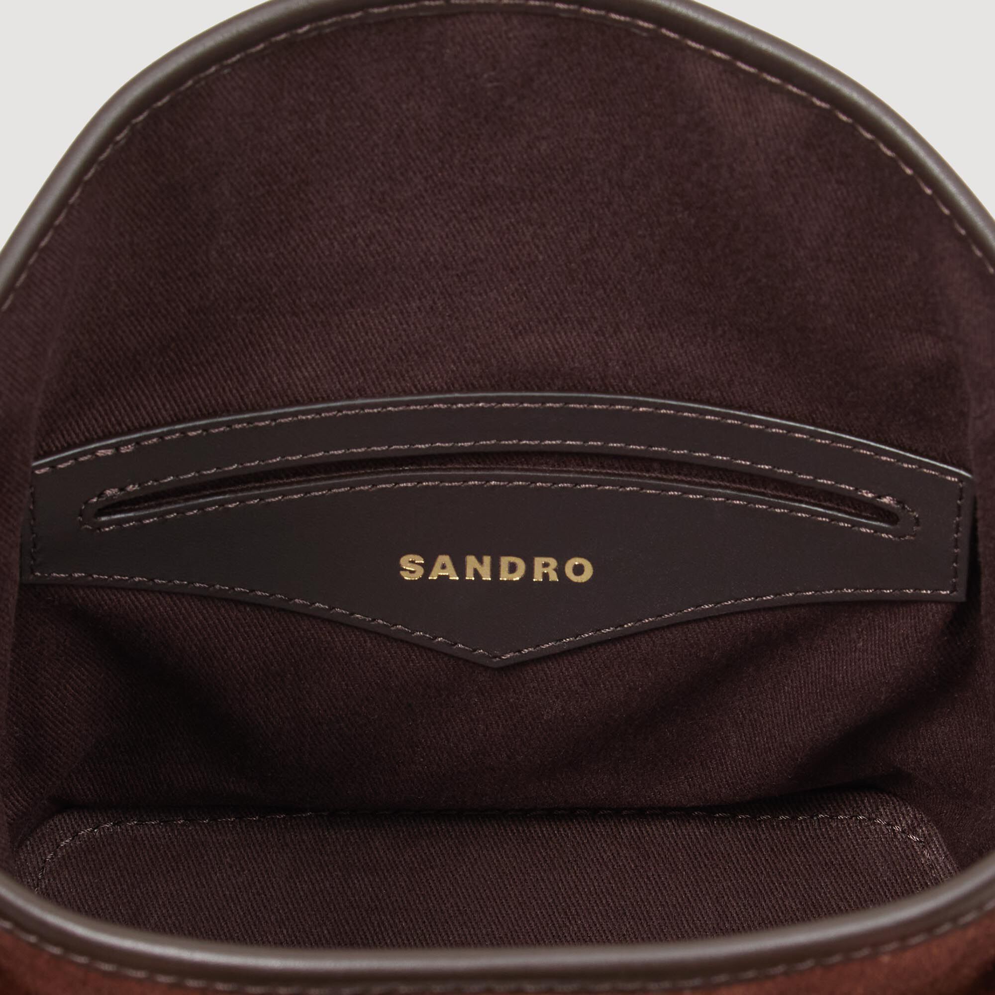 Tas bucket bag suède franjes