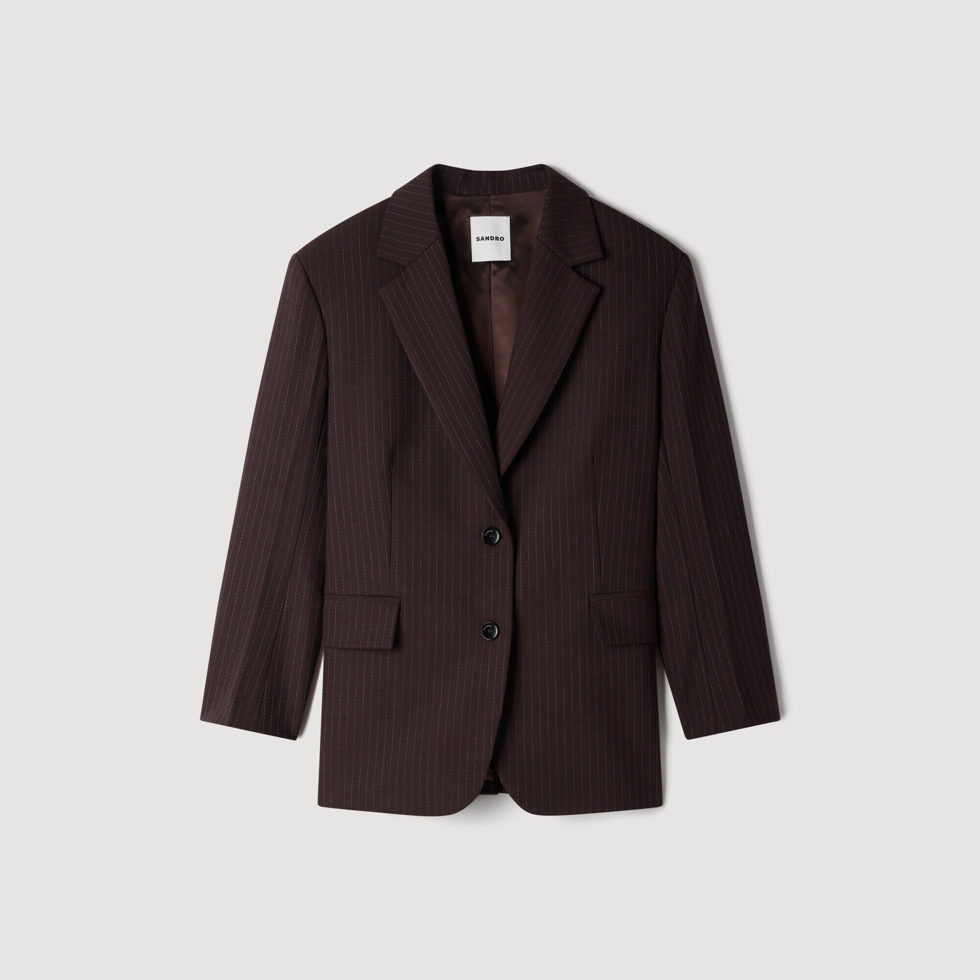 Gestreepte getailleerde blazer
