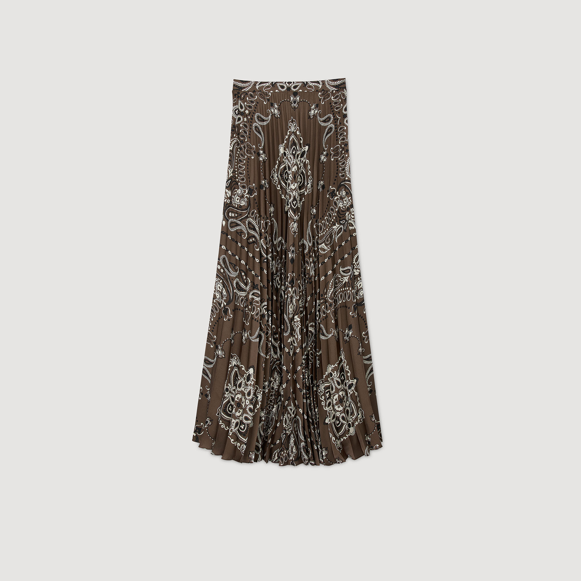 Lange plissé rok bandana print.