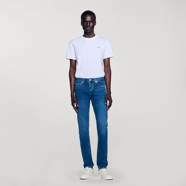 Slimfit jeans met Waterless bleekproces