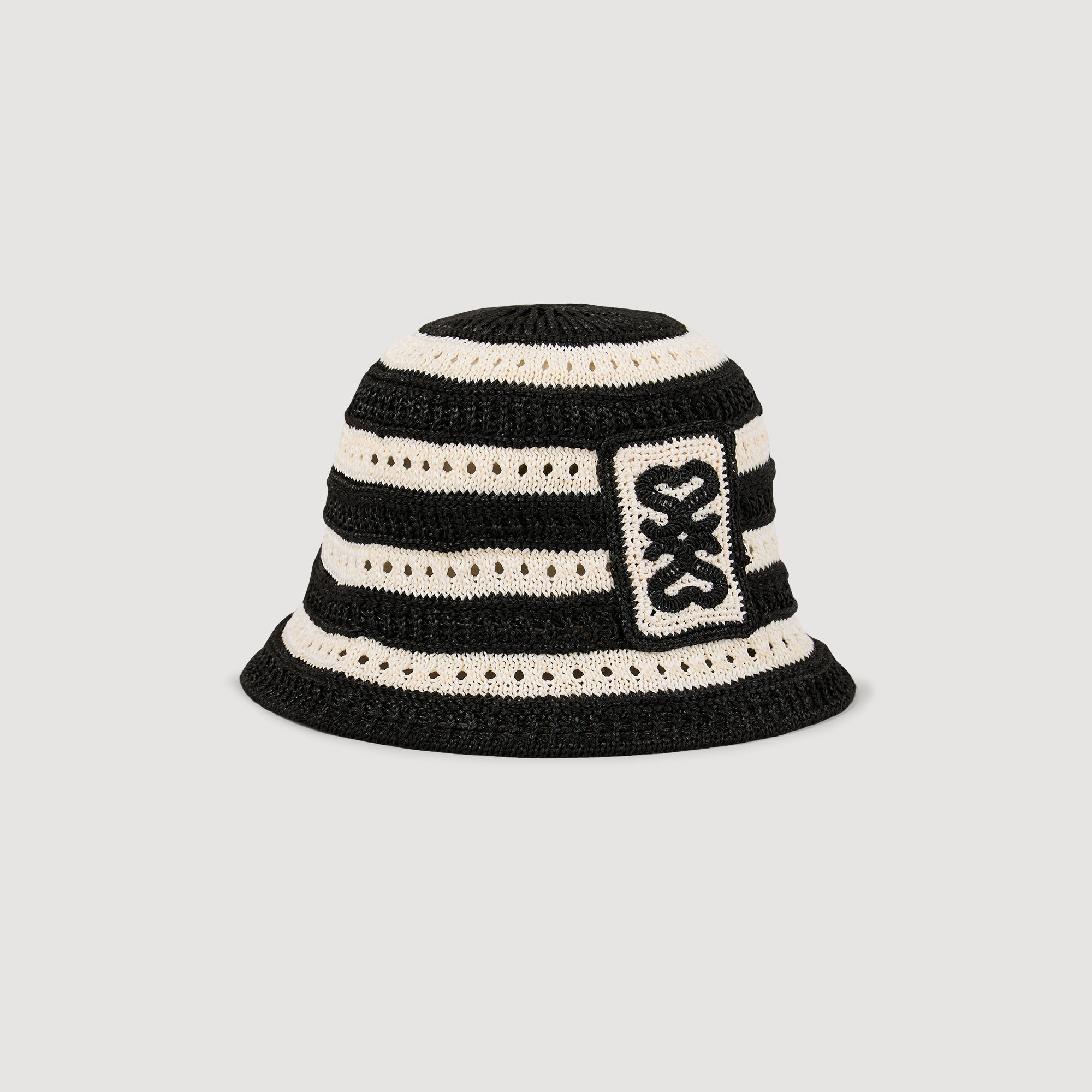 Bucket hat gehaakt gestreept