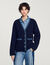 Cardigan vest met denim