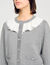 Cardigan vest contrasterende kraag
