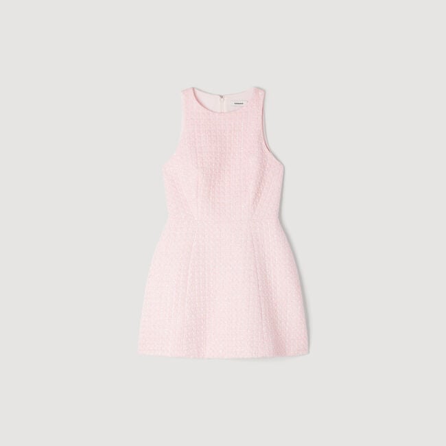 Korte jurk tweed met pailletten