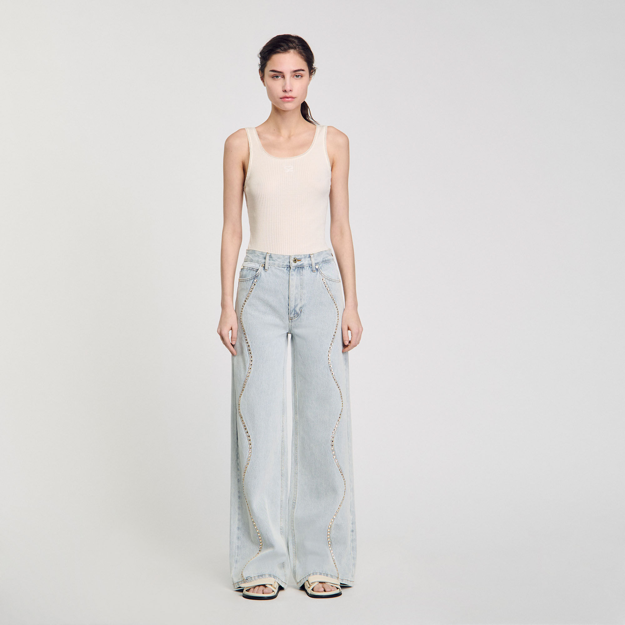 Jeans met stras details
